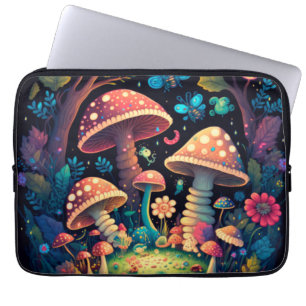 Magische paddestoelen laptop sleeve