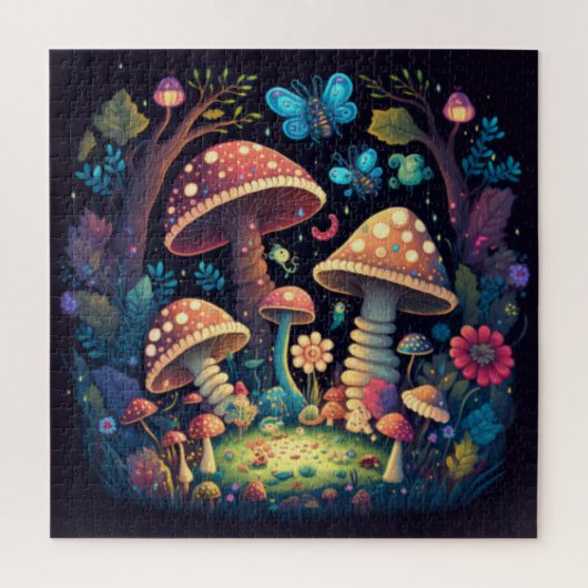 Magische paddestoelen legpuzzel (Verticaal)