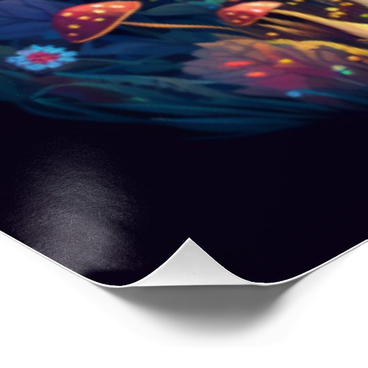 Magische paddestoelen perfect poster (Hoek)
