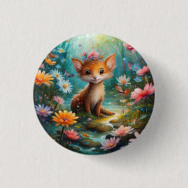 Magische paddestoelen ronde button 3,2 cm