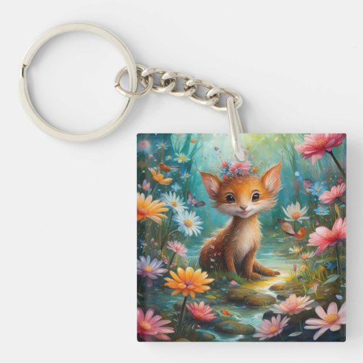 Magische paddestoelen sleutelhanger (voorkant)