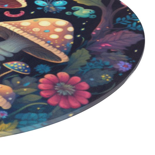 Magische paddestoelen snijplank (Hoek)