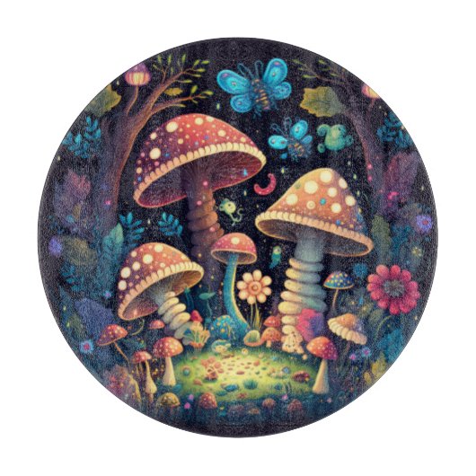 Magische paddestoelen snijplank (Voorkant)