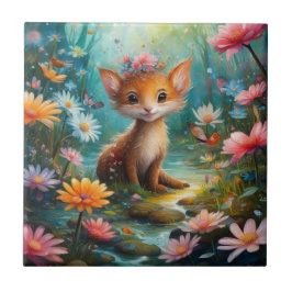 Magische paddestoelen tegeltje