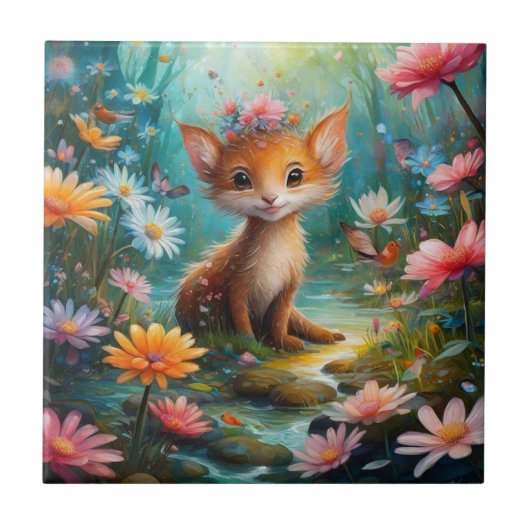 Magische paddestoelen tegeltje (Voorkant)