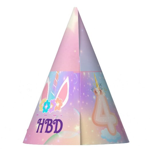 Magische partij papier partij Petten Feesthoedjes (Achterkant)