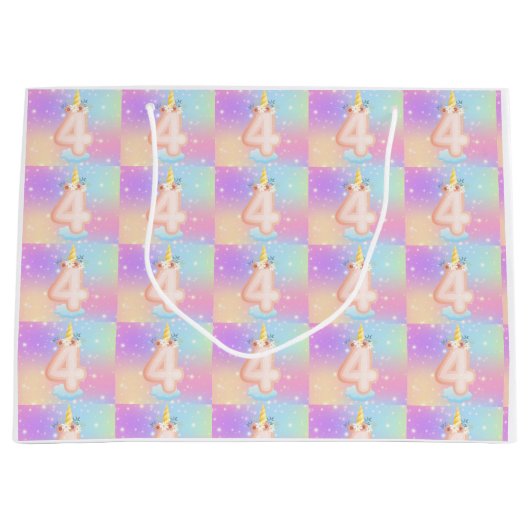 Magische Party Nummer Gift Bag Groot Cadeauzakje (Voorkant)