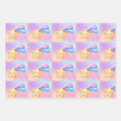 Magische Party Wrapping Paper Flat Sheet Set van 3 (Voorkant 3)