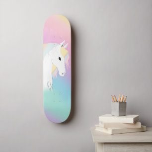 Magische pasta regenboogwitte paard Girly Pink   Persoonlijk Skateboard
