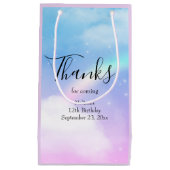 Magische pasta's en een regenboog bedankt klein cadeauzakje (Voorkant)