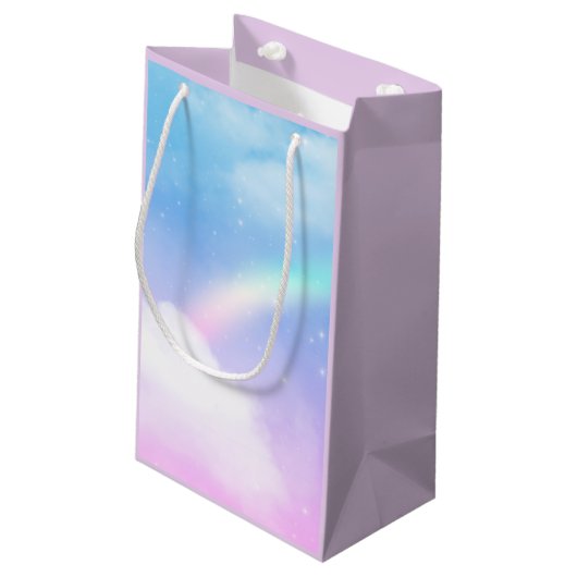 Magische pasta's en een regenboog bedankt klein cadeauzakje (Achterkant Gekanteld)