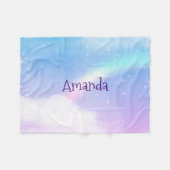 Magische pasta's en regenboog fleece deken (Voorkant (Horizontaal))