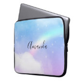 Magische pasta's en regenboog laptop sleeve (Voorkant Links)