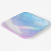 Magische pasta's en regenboog papieren bordje (Gebogen)