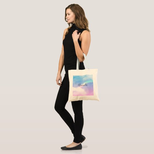 Magische pasta's en regenboog tote bag (Voorkant (model))