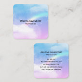 Magische pasta's en regenboog vierkante visitekaartje (Voorkant / Achterkant)