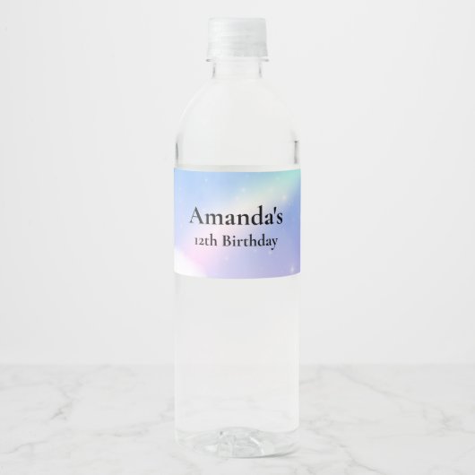 Magische pasta's en regenboog waterfles etiket (Voorkant)