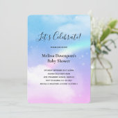 Magische pasta's en regenboogBaby shower Kaart (Staand voorkant)