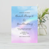 Magische pasta's en regenboogbruiloft kaart (Staand voorkant)