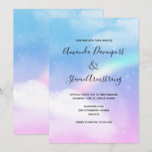 Magische pasta's en regenboogbruiloft kaart (Voorkant / Achterkant)