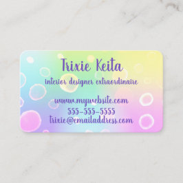 Magische pasteelregenboog visitekaartje