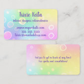 Magische pasteelregenboog visitekaartje (Voorkant / Achterkant)