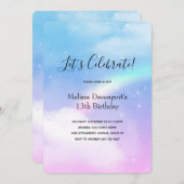 Magische pasteelwolken en regenboogdag kaart (Voorkant / Achterkant)