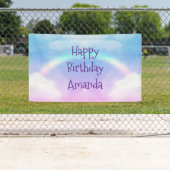 Magische pasteelwolken en regenboogdag spandoek (Insitu)