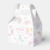 Magische pastei Unicorn Rainbow Birthday Bedankdoosjes (Voorkant Zijde)