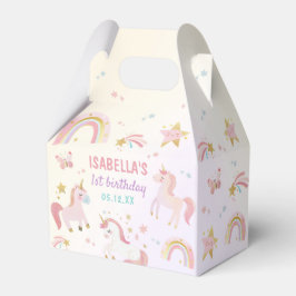 Magische pastei Unicorn Rainbow Birthday Bedankdoosjes