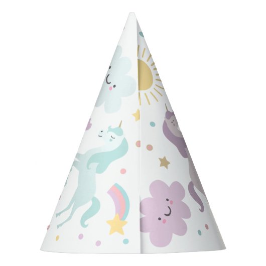 Magische pastei Unicorn Rainbow Birthday Feesthoedjes (Achterkant)