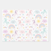 Magische pastei Unicorn Rainbow Birthday Inpakpapier Vel (Voorkant)