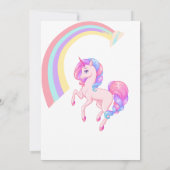 Magische pastei Unicorn Rainbow Birthday Kaart (Achterkant)