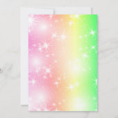 Magische pastei Unicorn Rainbow Birthday Kaart (Achterkant)