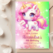 Magische pastei Unicorn Rainbow Birthday Kaart