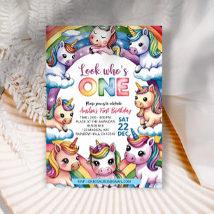 Magische pastei Unicorn Rainbow Birthday Kaart