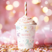 Magische pastei Unicorn Rainbow Birthday Papieren Bekers