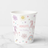 Magische pastei Unicorn Rainbow Birthday Papieren Bekers (Voorkant)