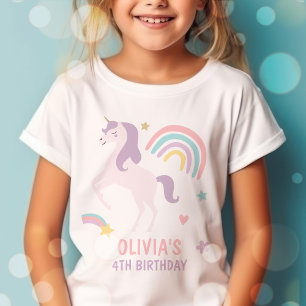 Magische pastei Unicorn Rainbow Birthday T-shirt