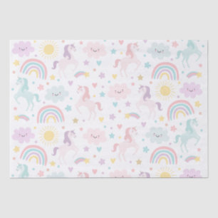 Magische pastei Unicorn Rainbow Birthday Tissuepapier