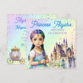 Magische pasteiprinses Fantasy Rainbow Castle Kaart (Voorkant / Achterkant)