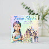 Magische pasteiprinses Fantasy Rainbow Castle Kaart (Staand voorkant)