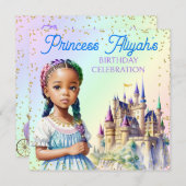 Magische pasteiprinses Fantasy Rainbow Castle Kaart (Voorkant / Achterkant)
