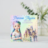 Magische pasteiprinses Fantasy Rainbow Castle Kaart (Staand voorkant)