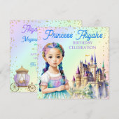 Magische pasteiprinses Fantasy Rainbow Castle Kaart (Voorkant / Achterkant)