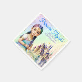 Magische pasteiprinses Fantasy Rainbow Castle Servet (Hoek)