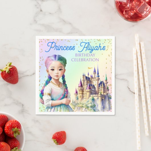 Magische pasteiprinses Fantasy Rainbow Castle Servet (Insitu)