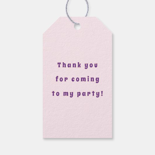 Magische pastel aangepaste eenhoorn verjaardag cadeaulabel (Achterkant)