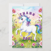 Magische Pastel Aangepaste Verjaardagsfoto Bedankkaart (Voorkant)