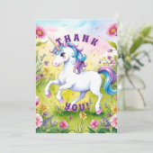 Magische Pastel Aangepaste Verjaardagsfoto Bedankkaart (Staand voorkant)